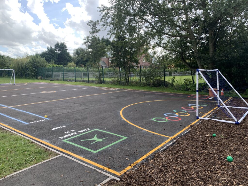 Playground Markings Southport: Banks Methodist Primary School