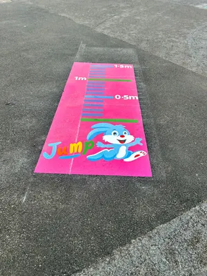 Thermoplastic playground marking installed by Uniplay