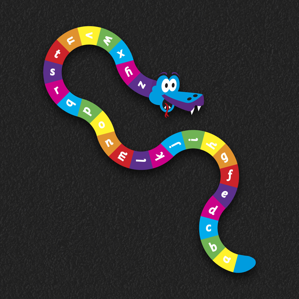 A-Z Snake thermoplastic playground marking