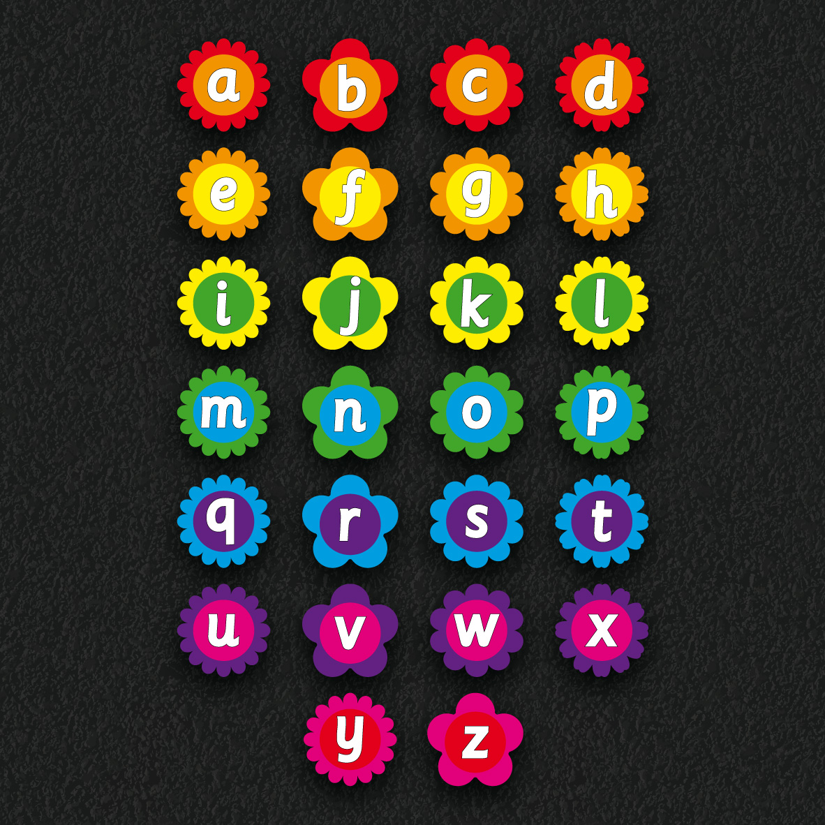 A to Z Flowers thermoplastic playground marking