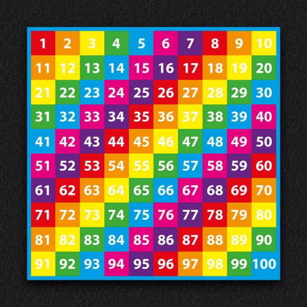 1 100 Grid Multi Coloured 1