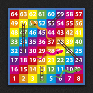 1-64 Snakes & Ladders