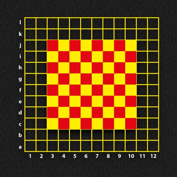 Chess Board with Coordinates Grid