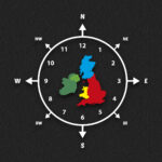 Compass Clock UK Map