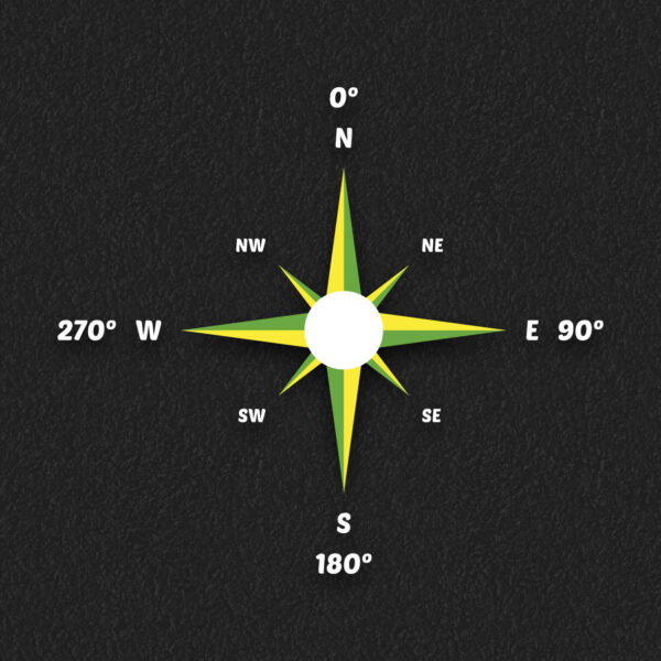 Compass With Degree Markers WEB