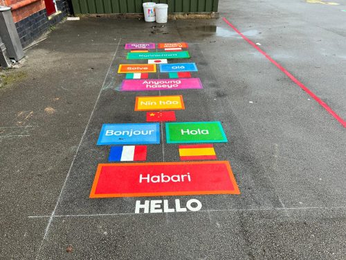 PMBESPOKE Hello Language Flag Hopscotch