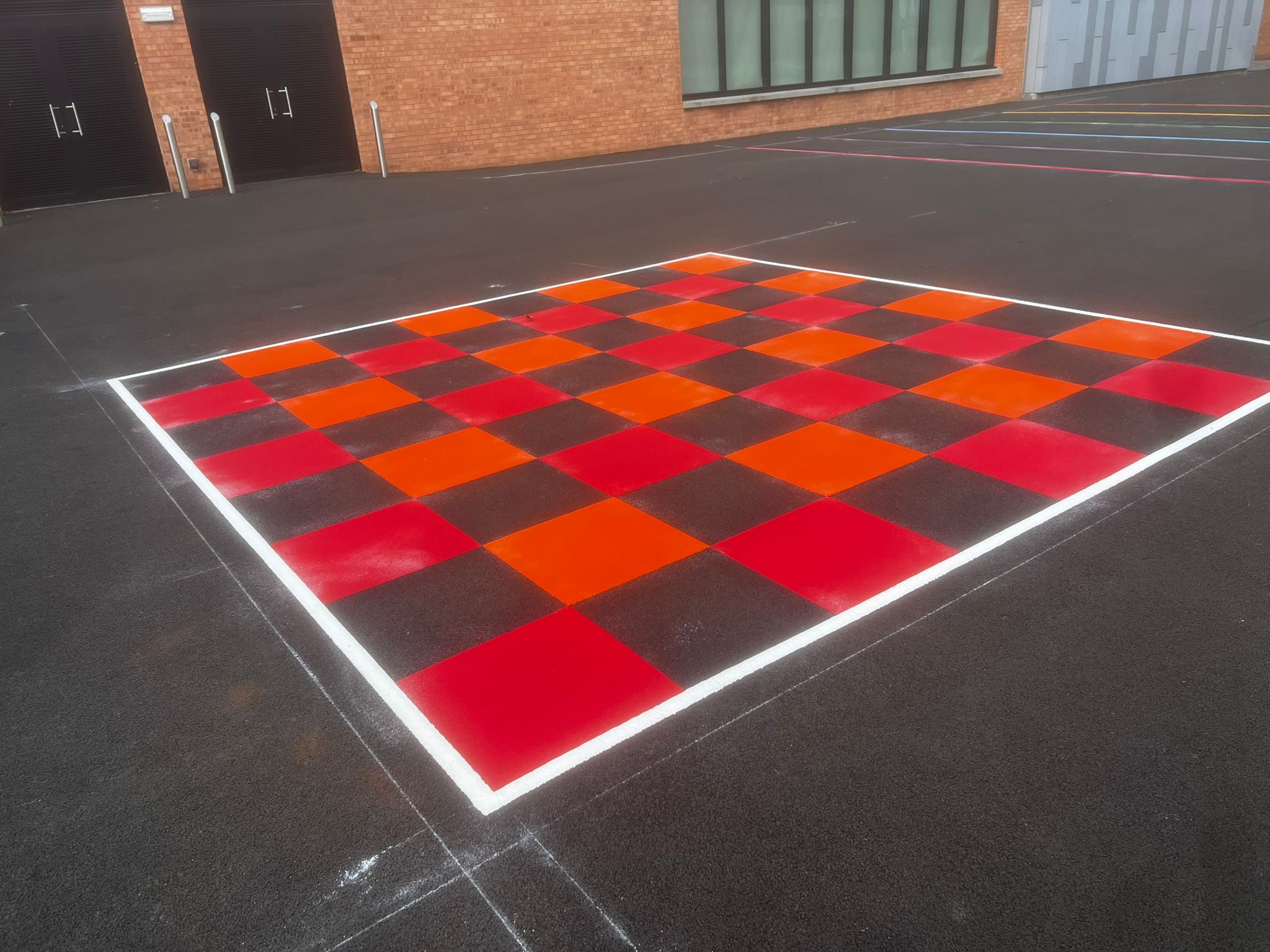 PMBESPOKE Red Orange Chess Board