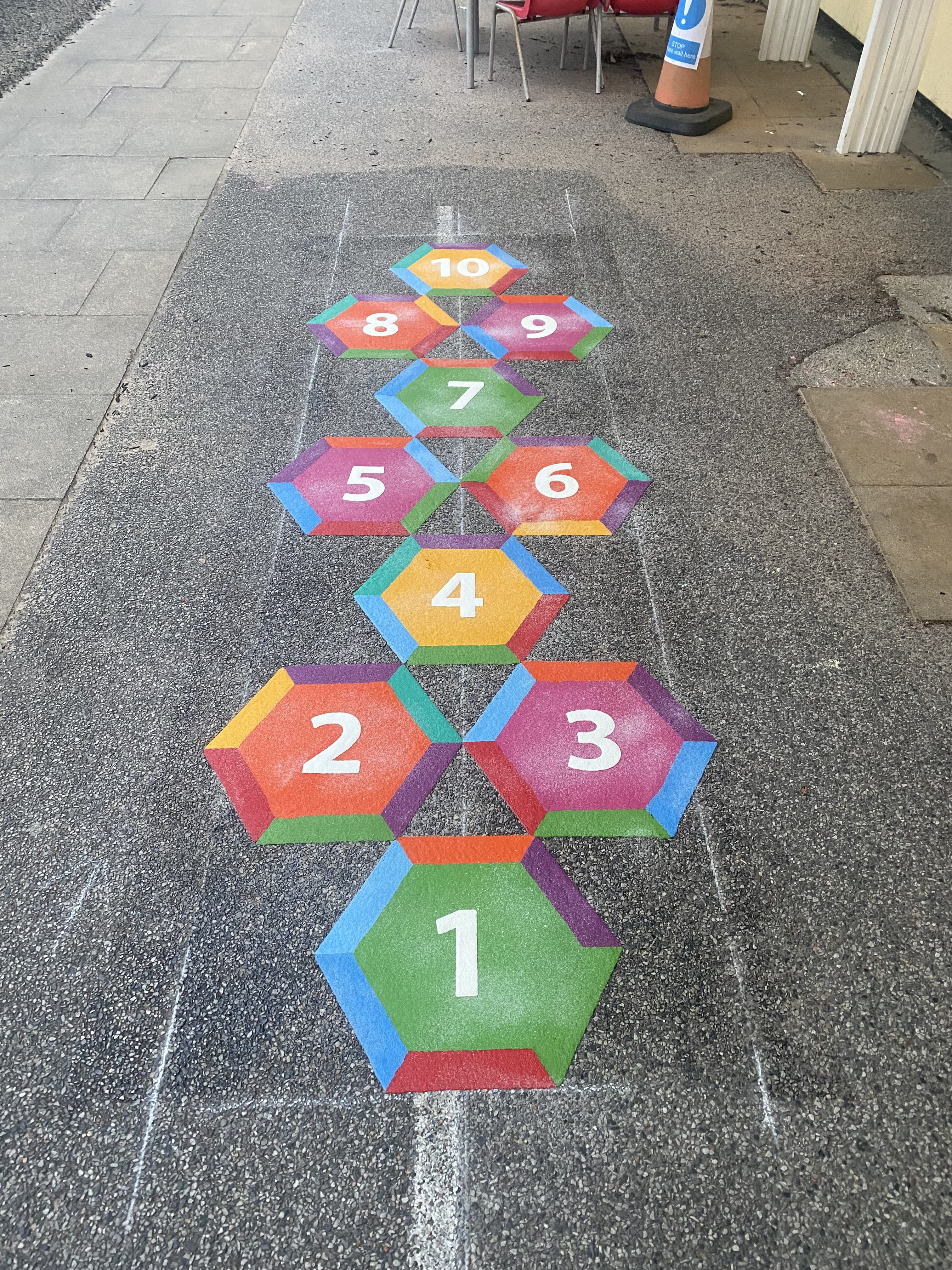 PMHOP10 Hexagon Hopscotch rotated